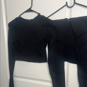 Private Label Black Fitted Crop Bodysuit